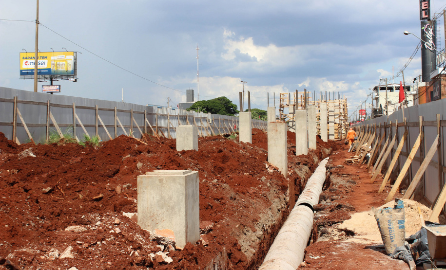 Novos viadutos de Sarandi já têm pilares visíveis a condutores da BR-376