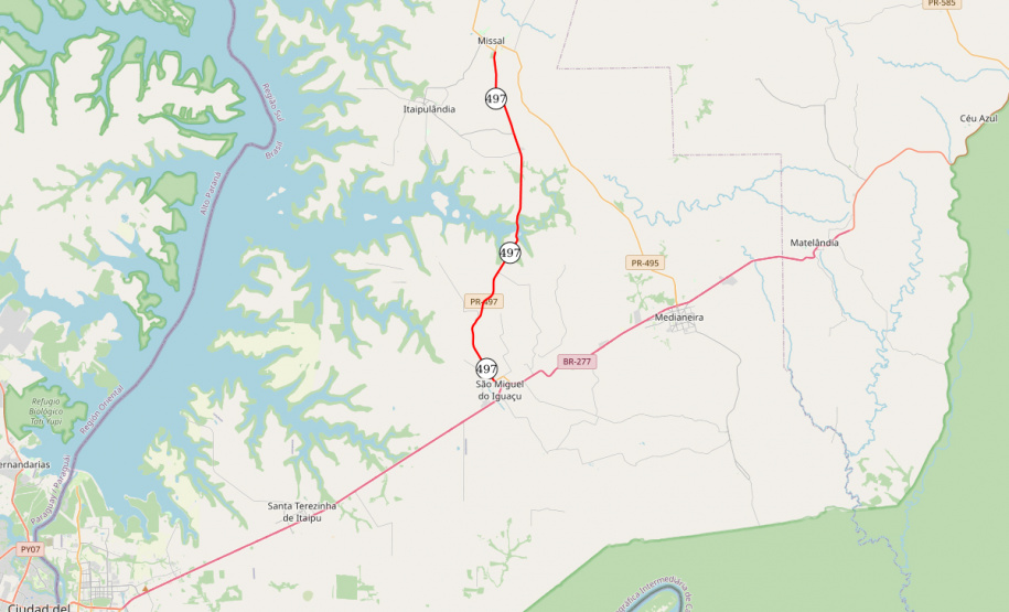 DER PR-477 São Miguel do Iguaçu a Missal