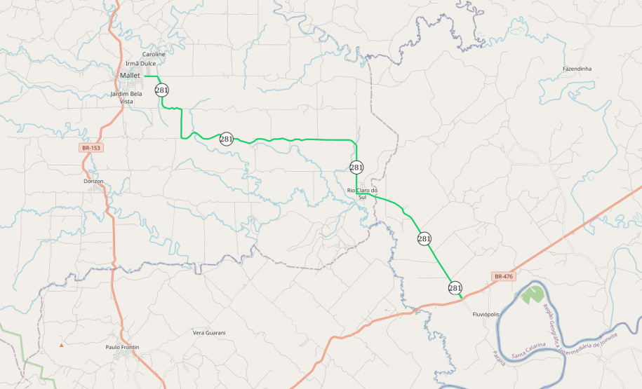 DER PR-281 Mallet cascalhamento