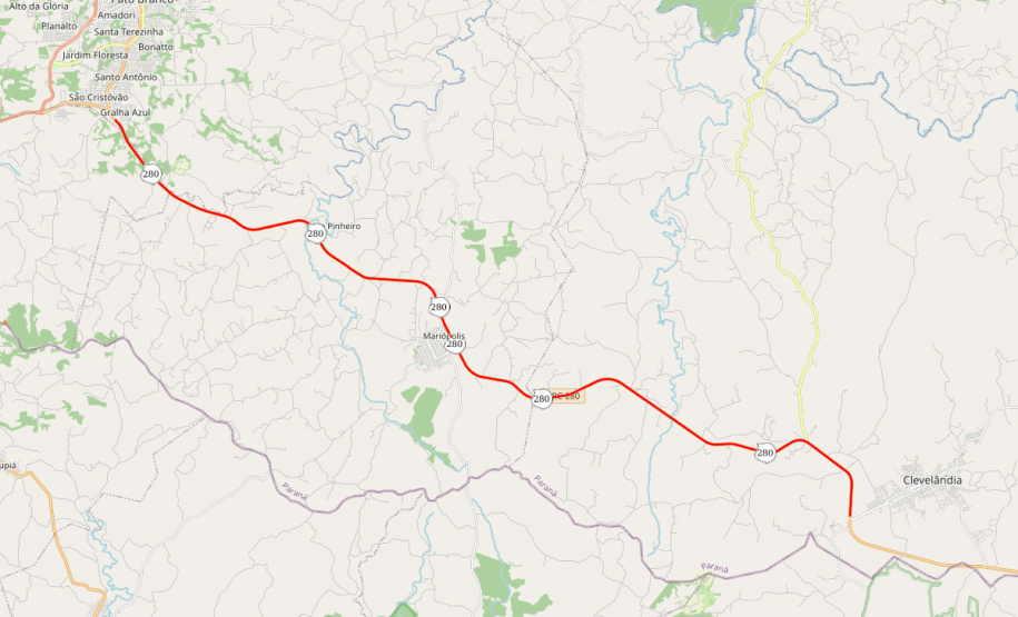 DER PRC-280 Pato Branco a Clevelândia