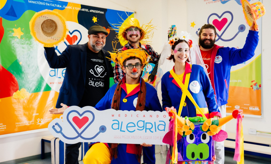 Pacientes do Hospital Infantil Waldemar Monastier entram no clima das festas juninas com o “Medicando Alegria”