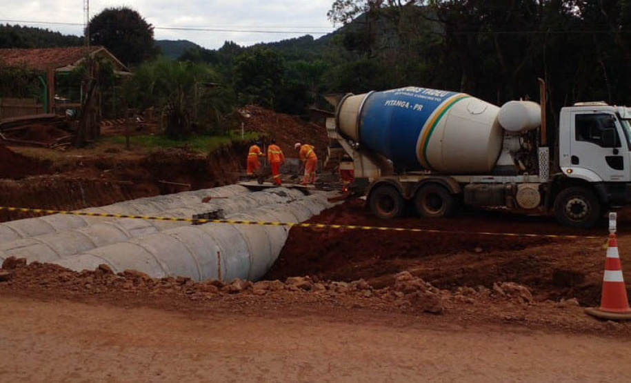 Pavimentação entre Pitanga e Mato Rico está 74% finalizada