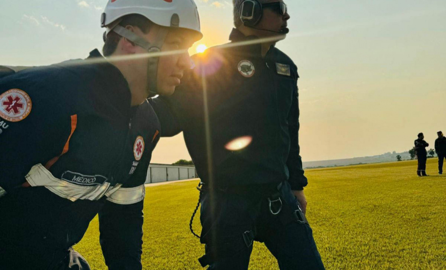 Sesa realiza curso de operador de suporte médico para atendimentos com helicópteros no Paraná