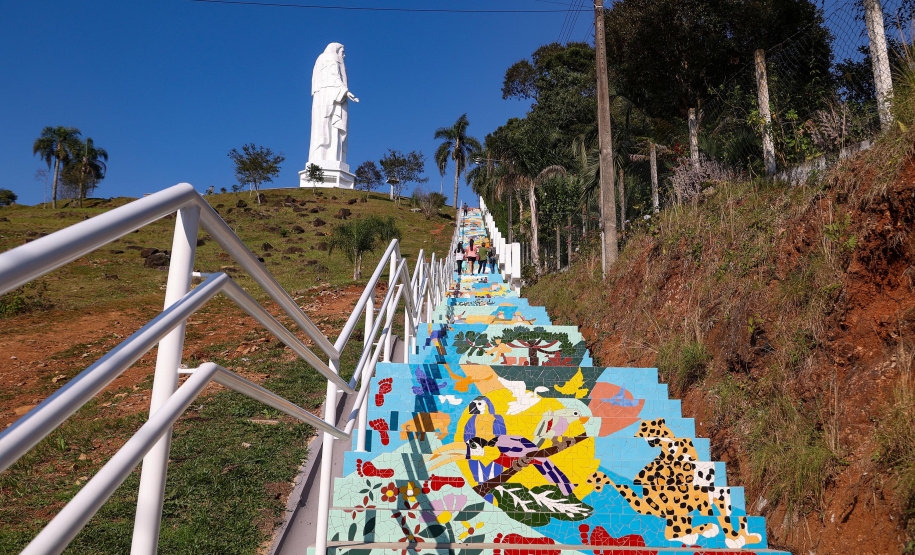 Escadaria Morro do Cristo Uniao da Vitória Foto Gilson Abreu