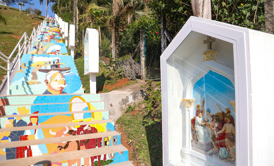 Escadaria Morro do Cristo Uniao da Vitória Foto Gilson Abreu