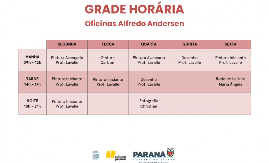 SEEC INSCRIÇÕES OFICINA ACADEMIA ALFREDO ANDERSEN