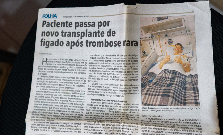 Nilson José Dybas completará 52 anos no próximo dia 10 de outubro. Isso oficialmente. Desde 2015 ele também celebra aniversário no dia 15 de setembro e 3 de novembro. O empresário, que mora no em Campo Largo, na Região Metropolitana de Curitiba, precisou passar por dois transplantes de fígado no intervalo de cinco anos depois de ser diagnosticado com esteatose hepática e ter uma trombose biliar.