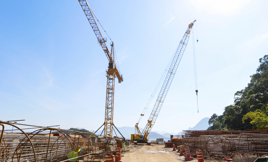 Com início do trecho estaiado, Ponte de Guaratuba chega a 11% de conclusão