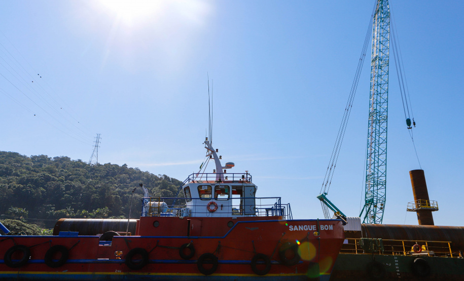 Com início do trecho estaiado, Ponte de Guaratuba chega a 11% de conclusão