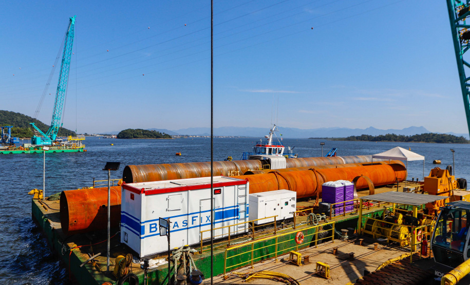 Com início do trecho estaiado, Ponte de Guaratuba chega a 11% de conclusão