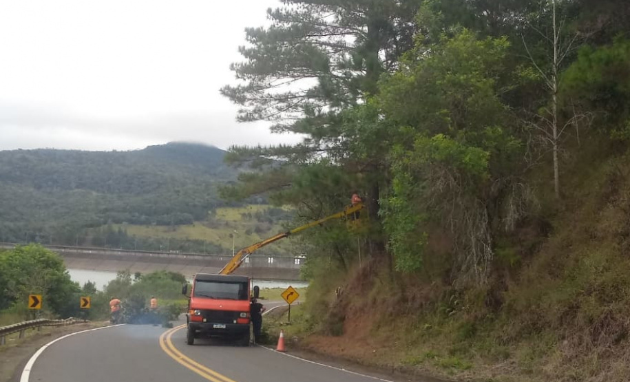 DER PR-170 Pinhão conservação de faixa de domínio