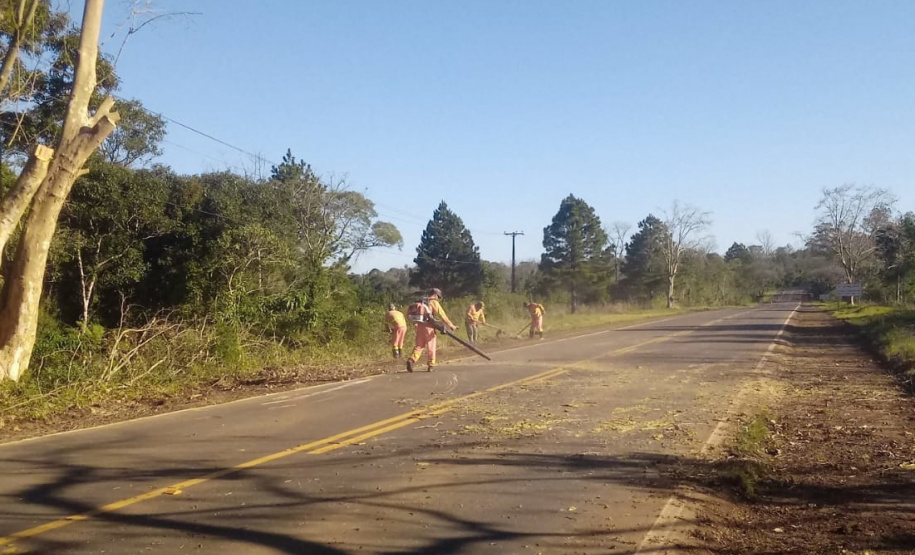 DER PR-170 Pinhão conservação de faixa de domínio