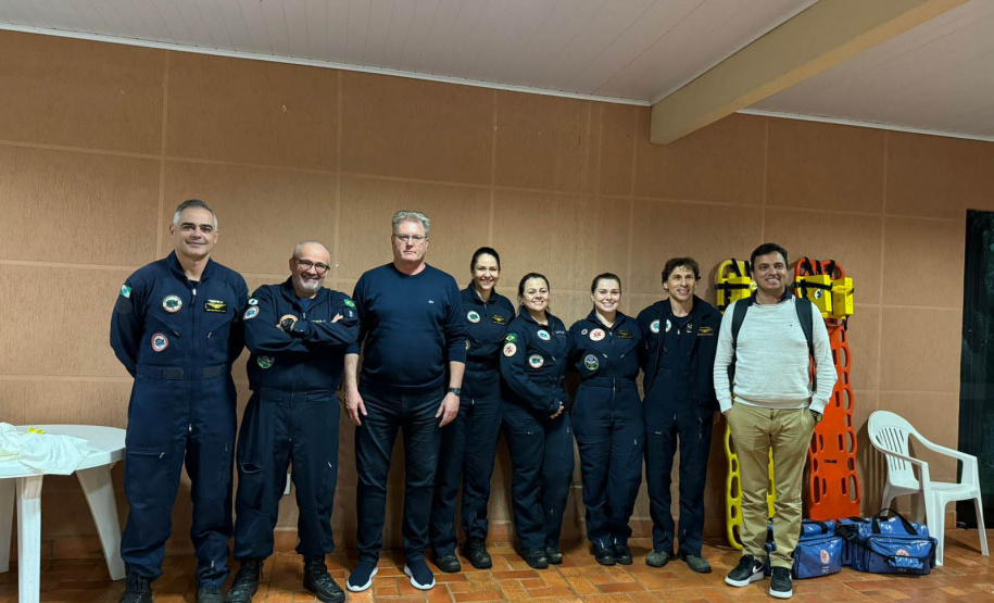 Sesa realiza curso de operador de suporte médico para atendimentos com helicópteros no Paraná