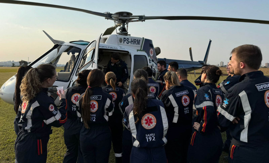 Sesa realiza curso de operador de suporte médico para atendimentos com helicópteros no Paraná
