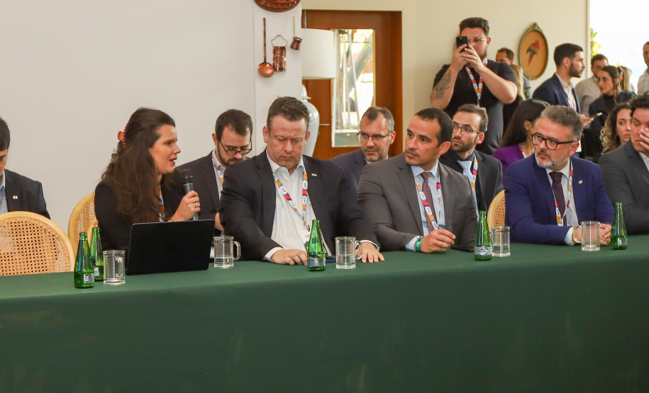 Grupo de Trabalho nesta sexta-feira (9) da 11ª edição do Consórcio de Integração Sul e Sudeste (Cosud), no Espirito Santo.