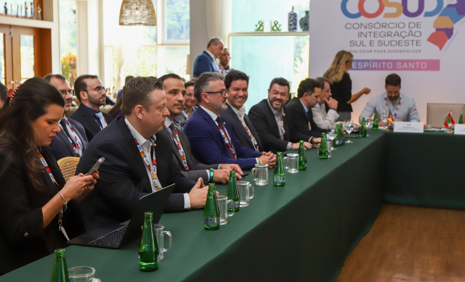 Grupo de Trabalho nesta sexta-feira (9) da 11ª edição do Consórcio de Integração Sul e Sudeste (Cosud), no Espirito Santo.