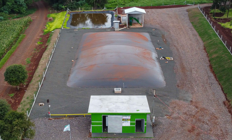 Itaipulândia, 16 de maio de 2024 - Usina de BioGás - produção de energia gerada a partir, neste caso, dos dejetos de suínos -, em Itaipulândia, região oeste do Paraná.