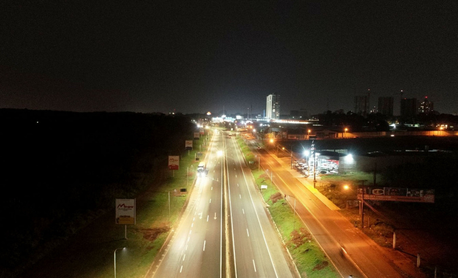 Últimos dias: nova iluminação da BR-277 em Foz do Iguaçu, Santa Terezinha de Itaipu e São Miguel do Iguaçu será entregue em setembro