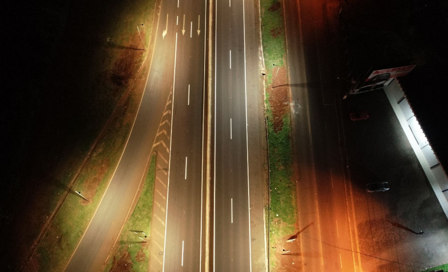 Últimos dias: nova iluminação da BR-277 em Foz do Iguaçu, Santa Terezinha de Itaipu e São Miguel do Iguaçu será entregue em setembro