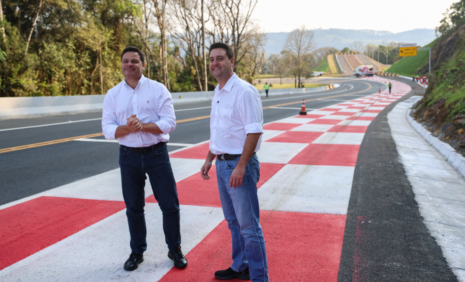 PR-170 Pinhão área de escape Governador vistoria nova área de escape da PR-170 em Pinhão