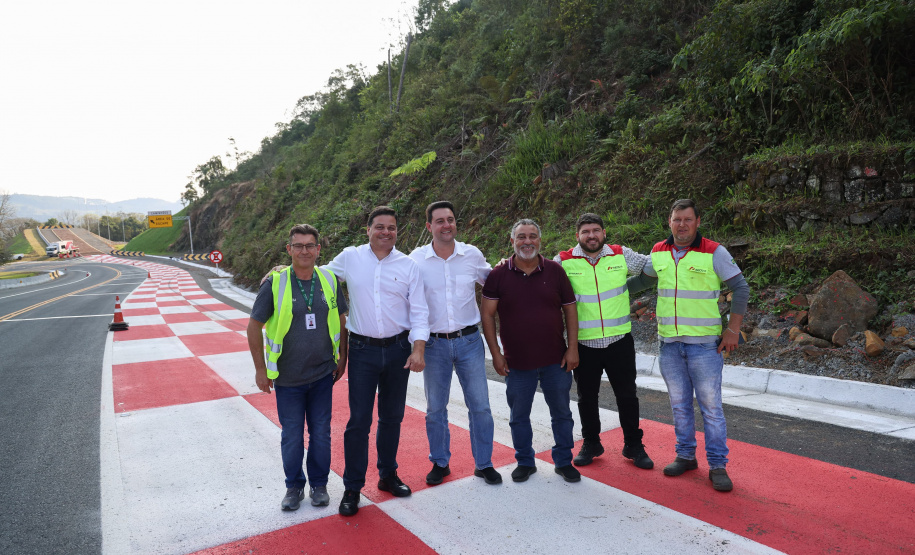 PR-170 Pinhão área de escape Governador vistoria nova área de escape da PR-170 em Pinhão