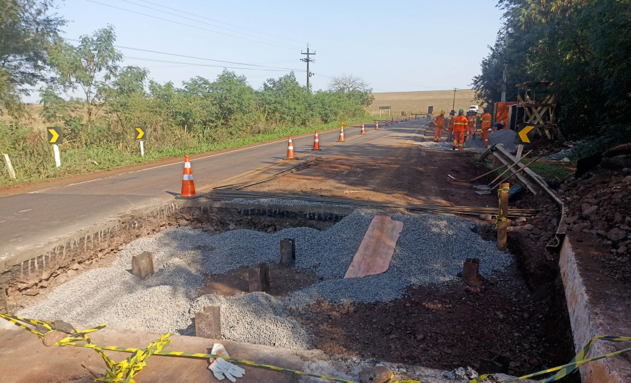Com investimento de R$ 500 mil, DER/PR reforma ponte em rodovia entre Palotina e Terra Roxa