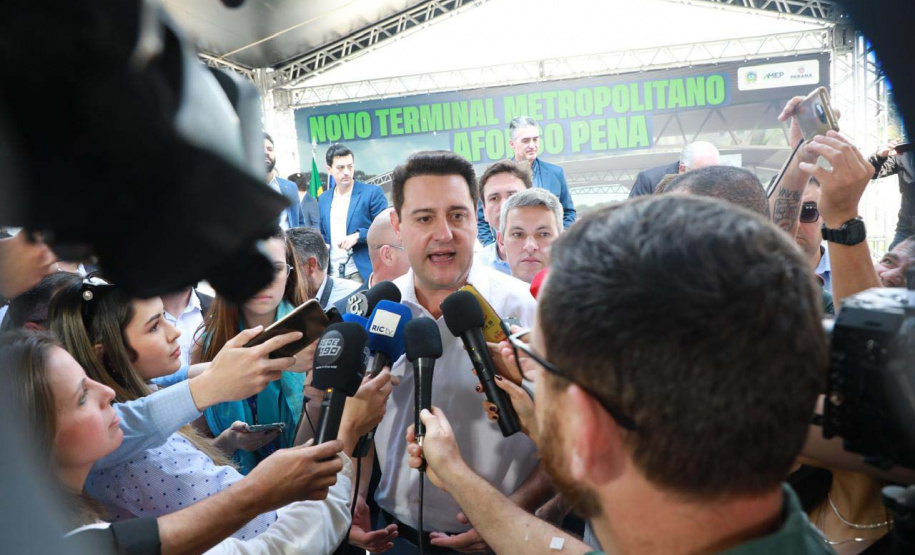 O governador Carlos Massa Ratinho Junior inaugurou nesta terça-feira (20) o novo Terminal Metropolitano de São José dos Pinhais