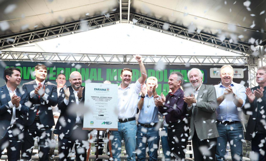O governador Carlos Massa Ratinho Junior inaugurou nesta terça-feira (20) o novo Terminal Metropolitano de São José dos Pinhais