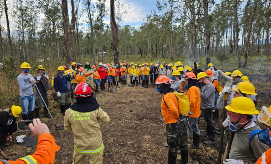 -Bombeiros voluntários do Programa de Incêndios na Natureza