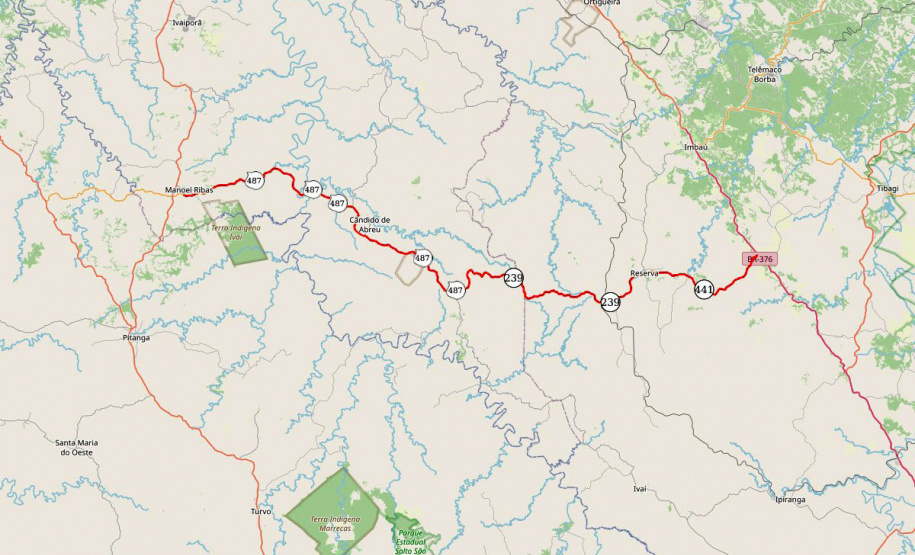 PRC-487 e PR-239 Cândido de Abreu a Reserva