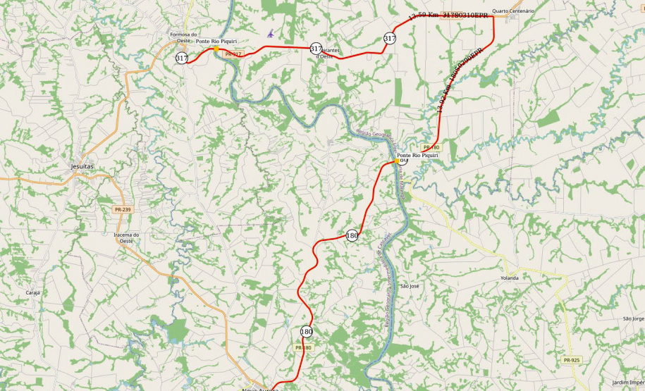 DER/PR reforma pontes entre Quarto Centenário, Formosa do Oeste e Nova Aurora