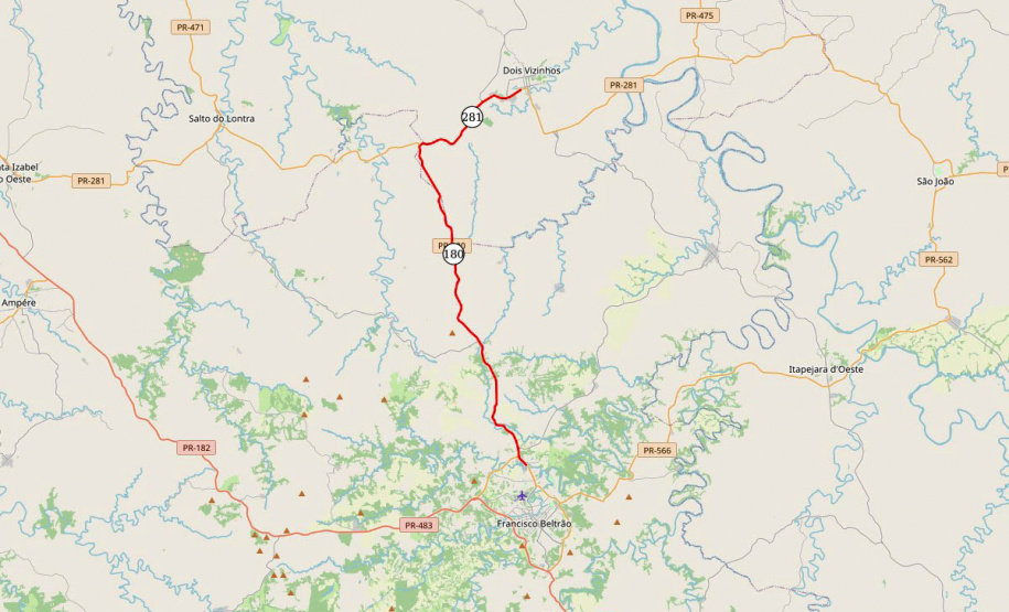 Restauração de rodovias entre Dois Vizinhos e Francisco Beltrão tem proposta de R$ 90 mi