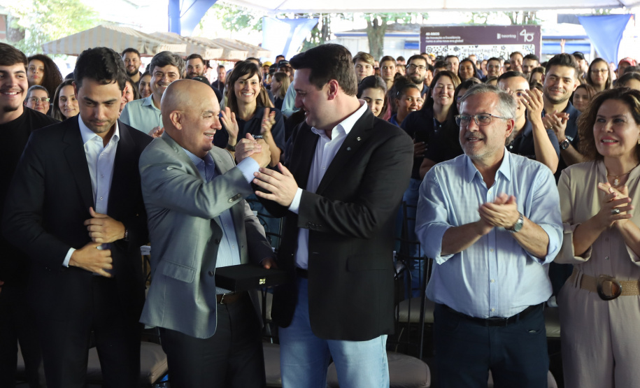 O governador Carlos Massa Ratinho Junior participa nesta sexta-feira (27) de evento de comemoração de 40 anos da Beontag, em Campo Mourão.