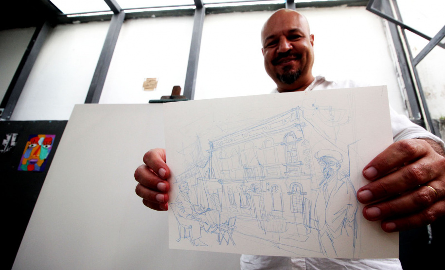 Desenhista e urban sketcher Simon Taylor assume residência artística do Museu Casa Alfredo Andersen
