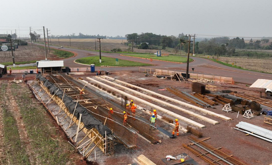 Nova obra do Contorno de Palotina tem alteração de tráfego para construção de viaduto