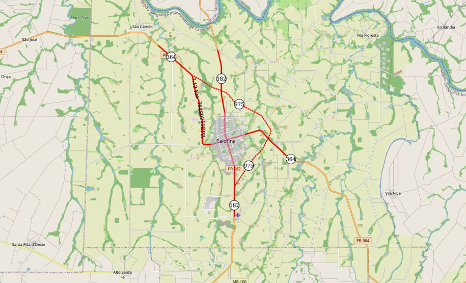 Nova obra do Contorno de Palotina tem alteração de tráfego para construção de viaduto
