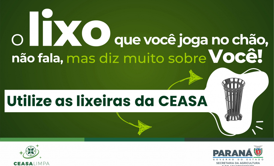 Ceasa Paraná faz campanha para incentivar compromisso com o meio ambiente