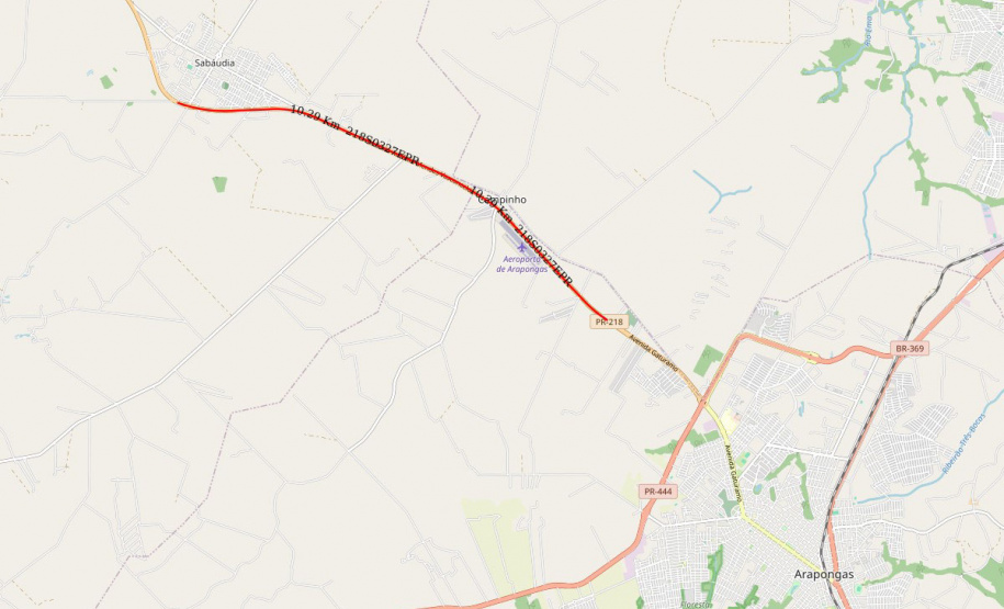 PR-218 Arapongas a Sabáudia Anteprojeto da duplicação entre Arapongas e Sabáudia terá investimento de R$ 872 mil