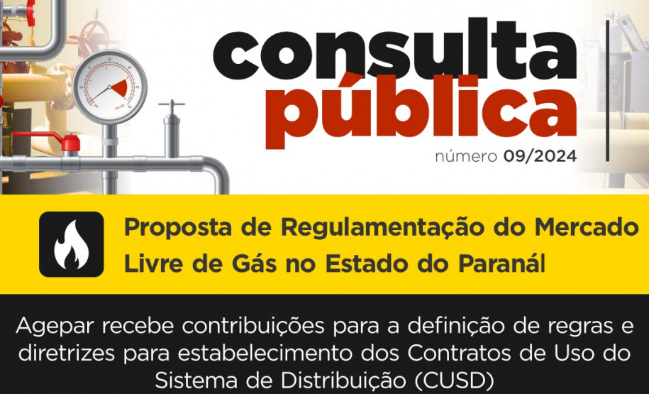 Agepar abre consulta pública sobre as regras para a implementação do Mercado Livre de gás canalizado no Paraná
