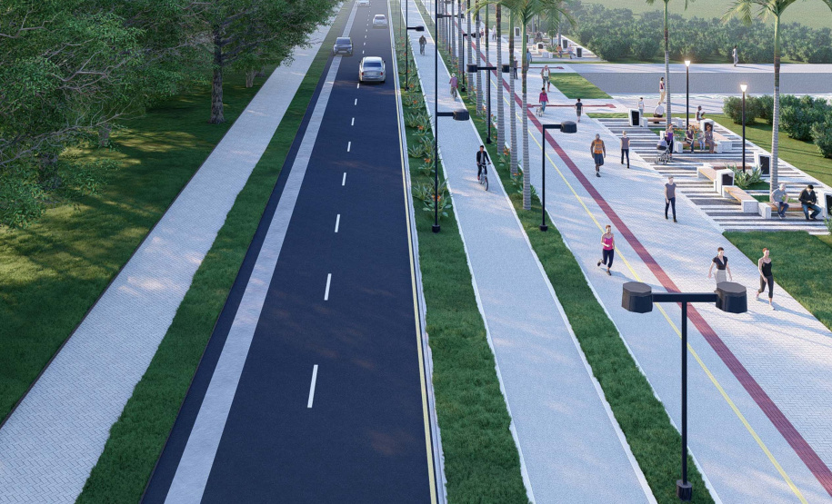 Nova orla de Pontal prevê sistema de drenagem robusto e ampliação da cobertura vegetal