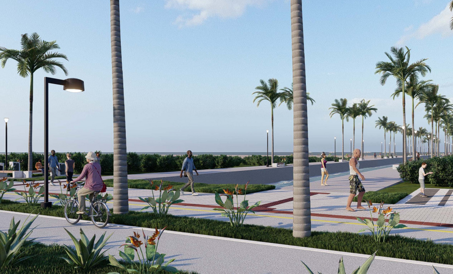 Nova orla de Pontal prevê sistema de drenagem robusto e ampliação da cobertura vegetal