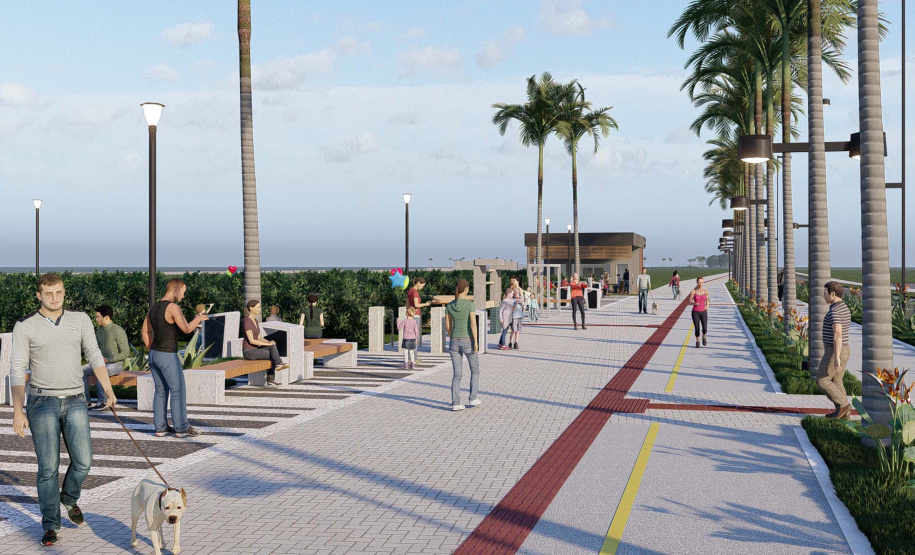 Nova orla de Pontal prevê sistema de drenagem robusto e ampliação da cobertura vegetal