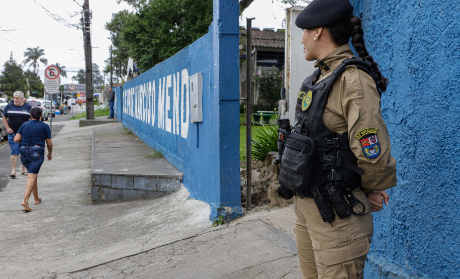 Curitiba, 27 de outubro de 2024 - A Polícia Militar do Paraná durante o segundo turna das Eleições na capital paranaense.
