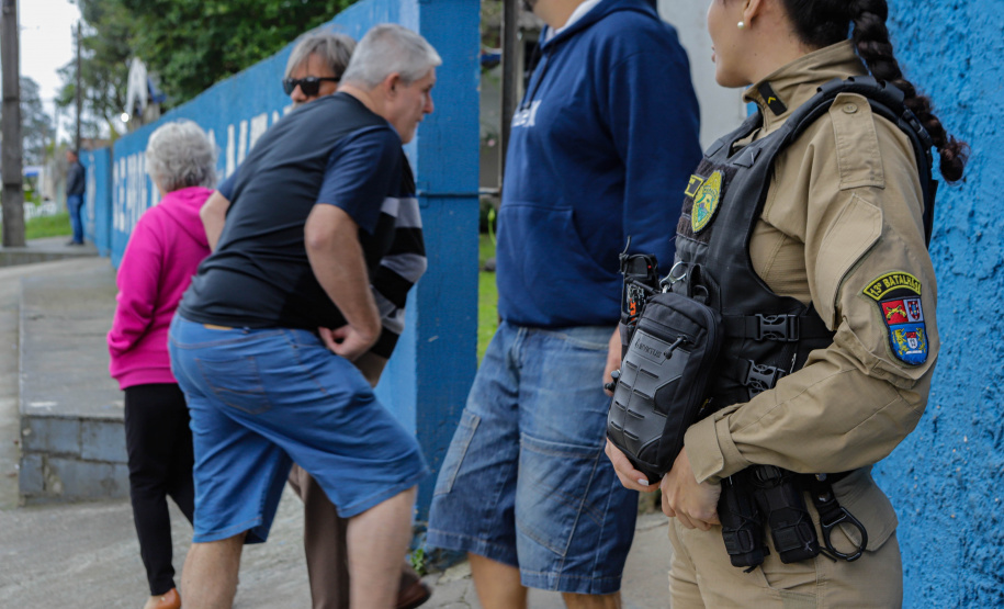 Curitiba, 27 de outubro de 2024 - A Polícia Militar do Paraná durante o segundo turna das Eleições na capital paranaense.
