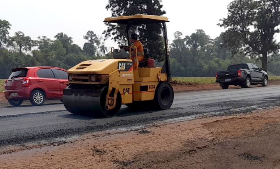 Rodovia entre Palotina e Toledo recebe serviços de conservação do pavimento