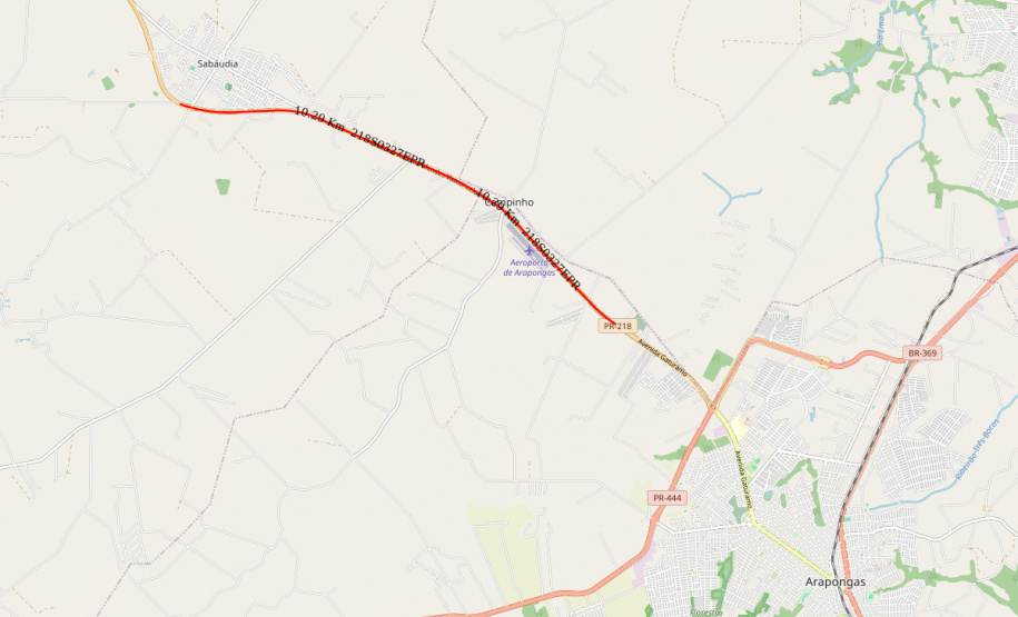 DER PR-218 Arapongas a Sabáudia - anteprojeto de duplicação