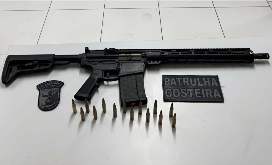 Fuzil apreendido pela PM em Paranaguá