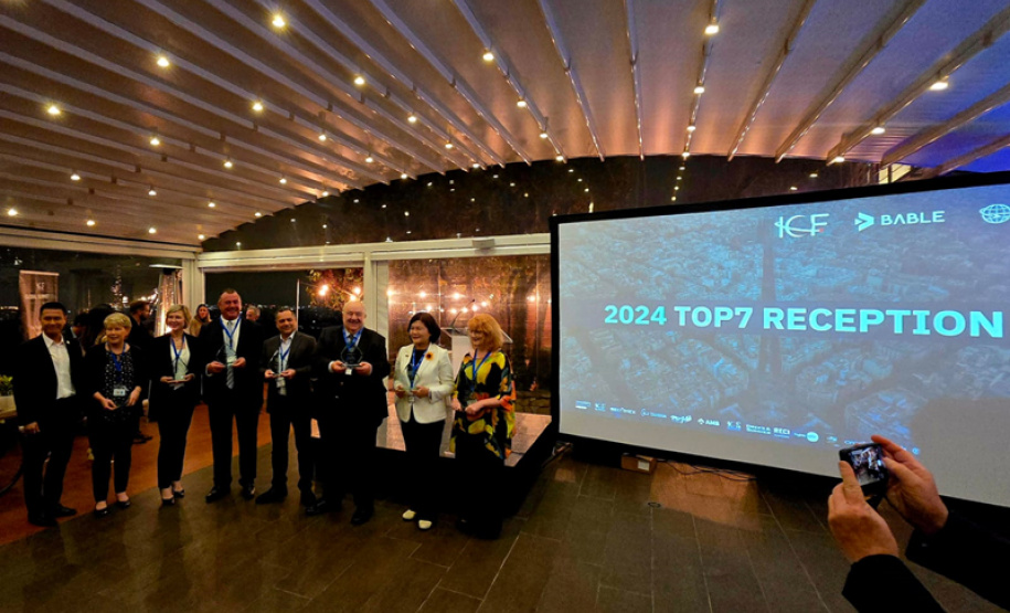 CEO do ICF, John Jung; prefeito Rafael Greca e o prefeito de Assaí, Tuti Bontempo, Curitiba, 03/11/2024 Foto: Divulgação.