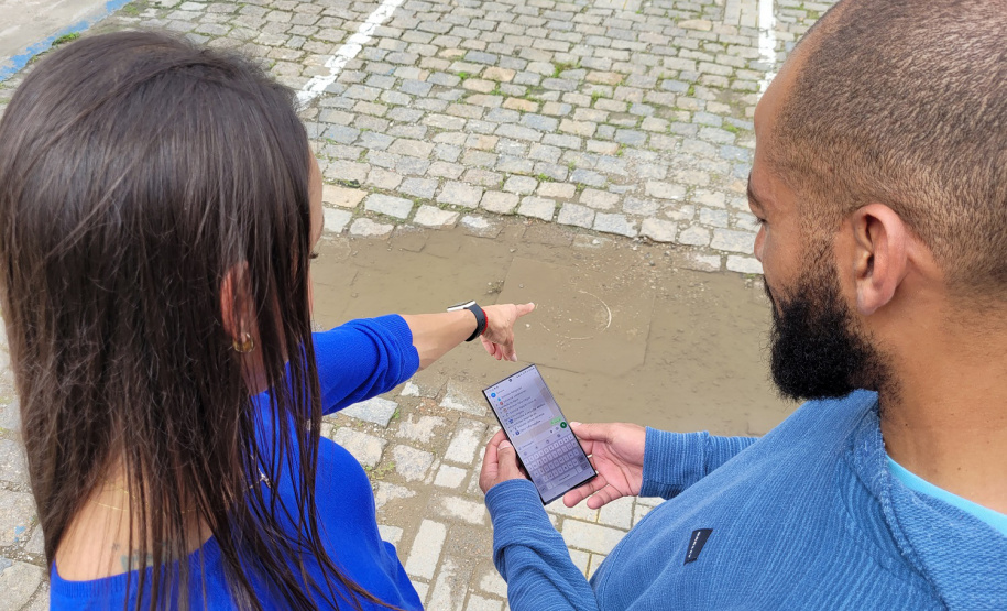 SANEPAR REGISTRO VAZAMENTOS NA RUA