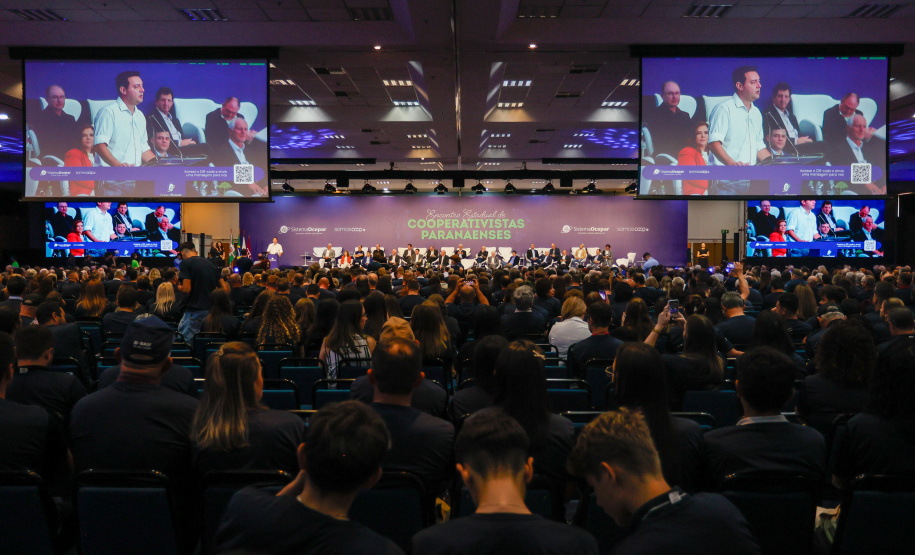 O governador Carlos Massa Ratinho Junior destacou, durante a abertura do Encontro das Cooperativas Paranaenses, nesta sexta-feira (29), a importância do sistema de cooperativo paranaense para os avanços econômicos do Estado.